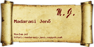 Madarasi Jenő névjegykártya